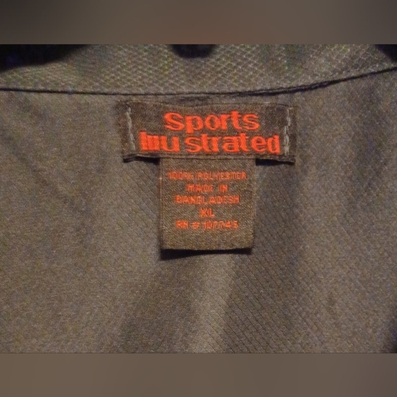 Men’s Sports Illustrated Light Weight Windbreaker Black Size XL Preowned - Picture 6 of 10